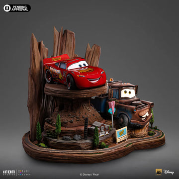 Lightning Mcqueen & Tow Mater Cars Disney Deluxe Art Scale 1/10 Figurka 37 cm