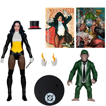 Zatanna with Detective Chimp DC Multiverse McFarlane Collector Edition #53 Figurki 28 cm