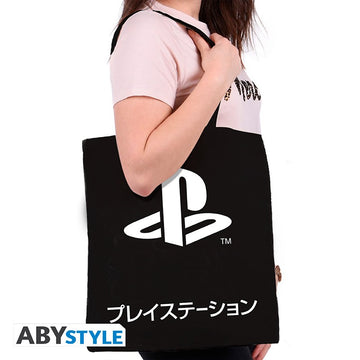 Black Katakana Torba na Zakupy Play Station