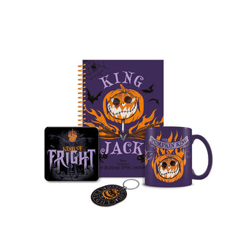 King Jack Zestaw Prezentowy Kubek + Podkładka + Notatnik + Brelok Miasteczko Halloween