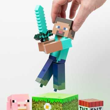 Diorama Steve Świecąca Figurka Minecraft