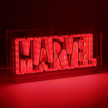 Neon Logo Lampka Ścienna Marvel