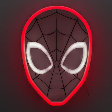 Neonowa Maska Lampka Ściena Spider-Man