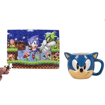 Zestaw prezentowy Kubek 3D + Puzzle Sonic the Hedgehog