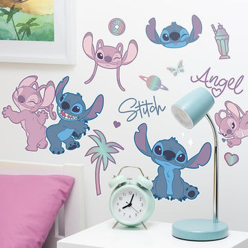 Stitch i Angel Zestaw Naklejek Ściennych (58 szt) Disney