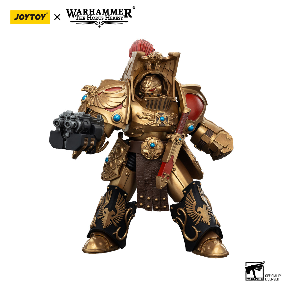 Legio Custodes Aquilon Terminator Squad Aquilon with Lastrum Storm Bolter Warhammer The Horus Heresy 1/18 Figurka 14 cm