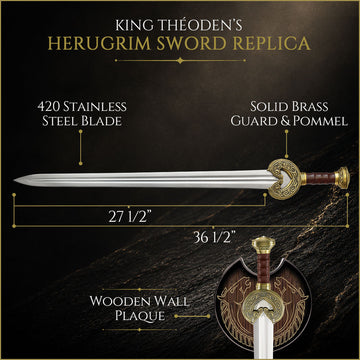Sword of King Theoden Herugrim Lord of the Rings 1/1 Replica 92 cm