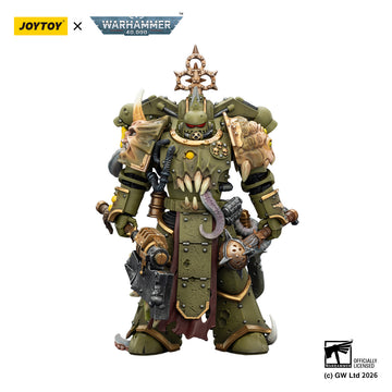 Death Guard Plague Marine Champion with Bubotic axe and Plague Knife Warhammer 40k 1/18 Figurka 12 cm