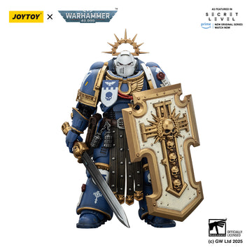 Ultramarines Torvald with Power Sword, Stormshield and Bolt Pistol Warhammer 40k 1/18 Figurka 13 cm