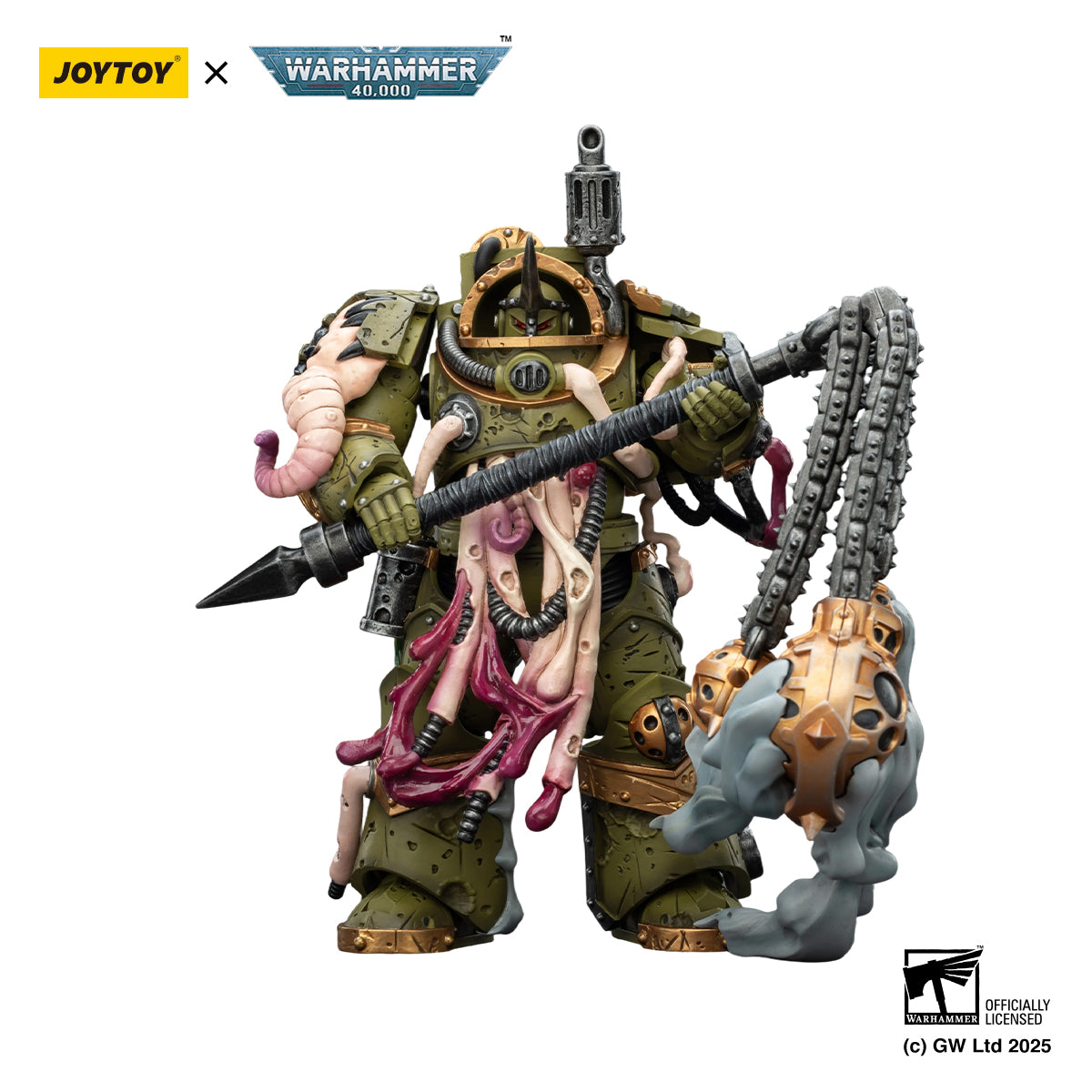 Death Guard Blightlord Terminator 2 with Flail of Corruption Warhammer 40k 1/18 Figurka 14 cm