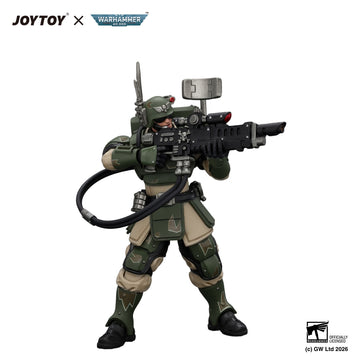 Astra Militarum Kasrkin 3 with Hot-shot Lasgun and Vox-caster Warhammer 40k 1/18 Figurka 10 cm