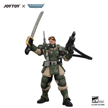 Astra Militarum Kasrkin 7 with Hot-shot Laspistol and Power Sword Warhammer 40k 1/18 Figurka 10 cm