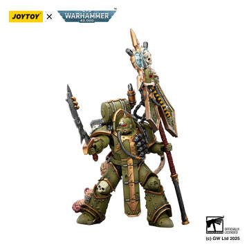 Death Guard Plague Marine Icon bearer with Boltgun and Plague knife  Warhammer 40k 1/18 Figurka 12 cm