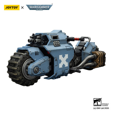 Raider-pattern Combat Bike Space Wolves with twin-linked bolt rifles Warhammer 40k Vehicle 1/18 Figurka 22 cm