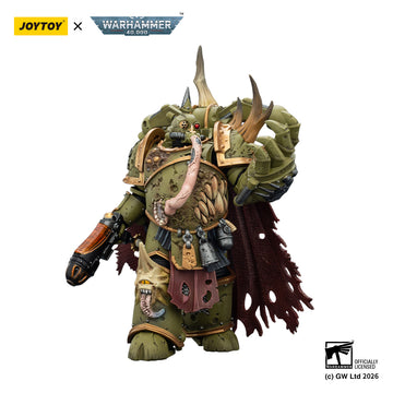 Death Guard Plague Marine Champion with Plasma Pistol and Power Fist Warhammer 40k 1/18 Figurka 12 cm