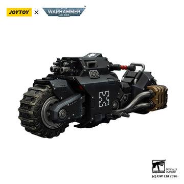 Raider-pattern Combat Bike Raven Guard with twin-linked bolt rifles Warhammer 40k Vehicle 1/18 Figurka 22 cm