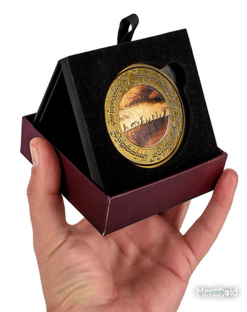 The Fellowship Lord of the Rings Coin with Display Stand