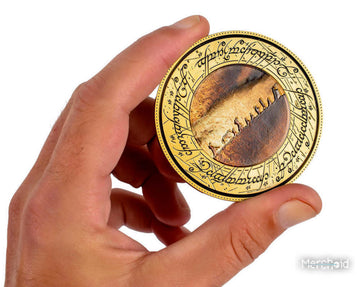 The Fellowship Lord of the Rings Coin with Display Stand