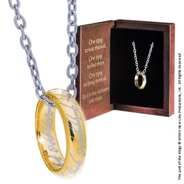The One Ring Lord of the Rings Sterling Silver Ring with Chain Replika