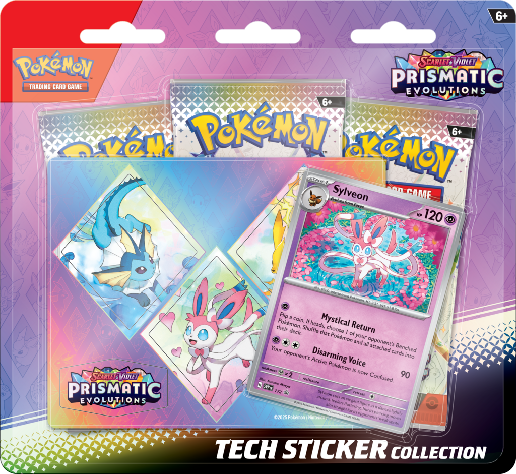 Pokémon TCG: Scarlet & Violet -Prismatic Evolutions - Tech Sticker BUNDLE