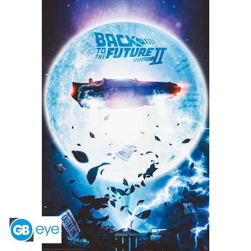 Back to the Future Part II Flying DeLorean Maxi Poster Plakat 61 X 91.5cm