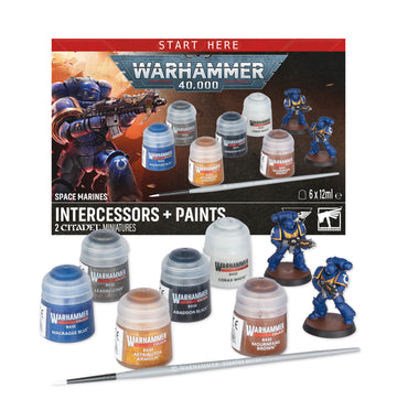 Warhammer 40000 Space Marines: Intercessors + Paints Starter Set