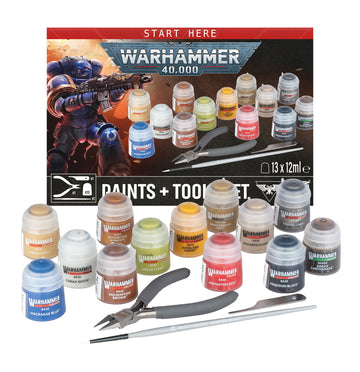 Warhammer 40000 Paints Plus Tools Starter Set