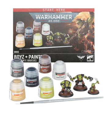 Warhammer 40000  Orks: Boyz + Paints Starter Set