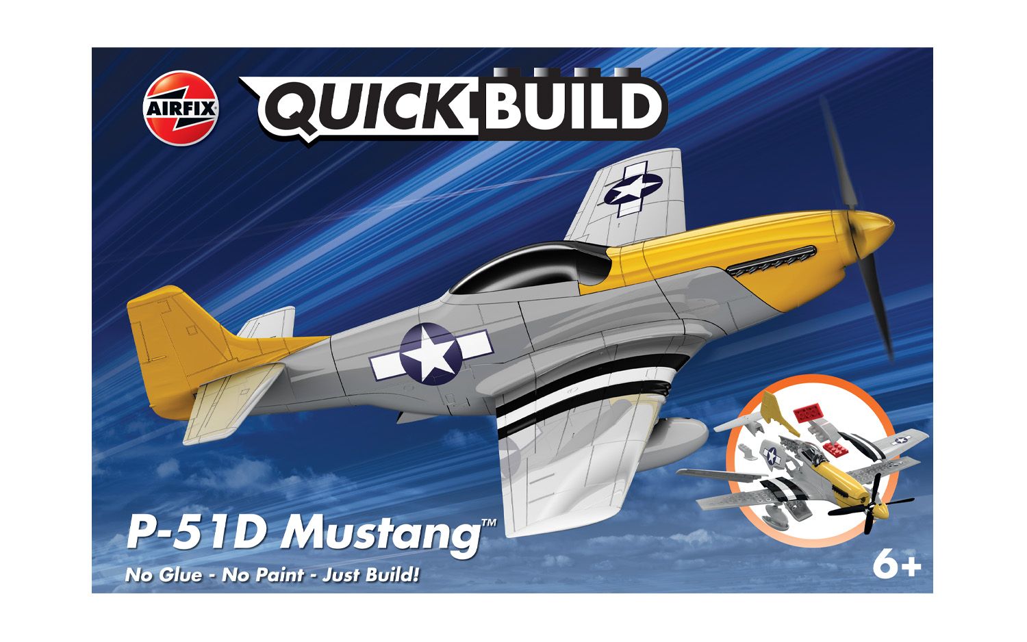 Airfix QUICKBUILD P-51D Mustang Model z Klocków