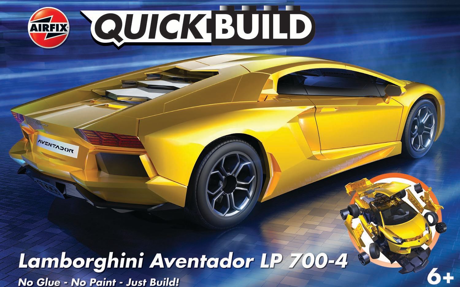 Airfix QUICKBUILD Lamborghini Aventador – Yellow Model z klocków