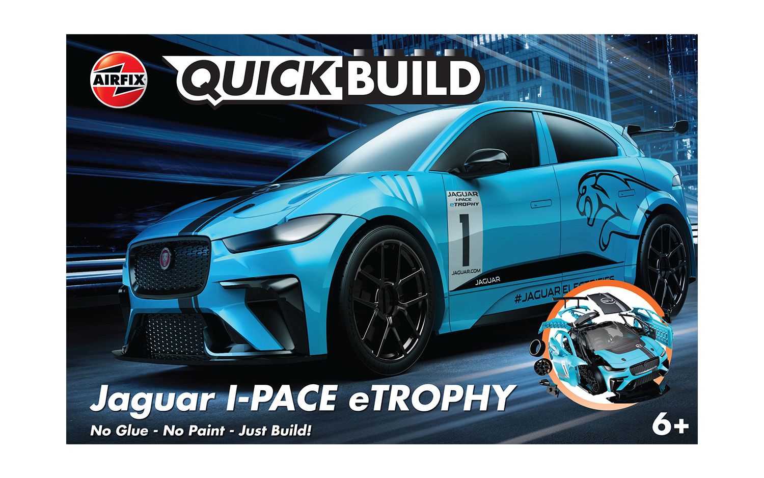 Airfix QUICKBUILD Jaguar I-PACE eTROPHY Model z klocków