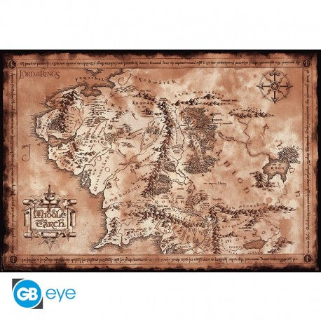 Middle-Earth Map Maxi Poster Plakat 61 X 91.5cm