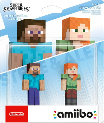 Steve & Alex Amiibo Minecraft