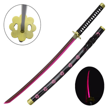 Shusui Ozdobna Katana LED (Różowy) Bambusowa