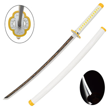 Inazuma Ozdobna Katana LED (Biały) Bambusowa