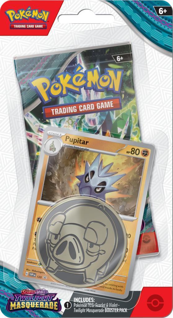 Pokemon TCG: Scarlet & Violet - Twilight Masquerade - Checklane Blister Box - Booster + Karta + Moneta