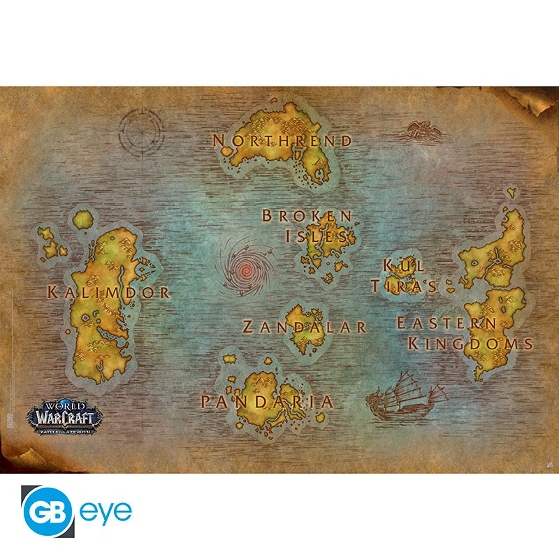 World of Warcraft Map Maxi Poster Plakat 61 X 91.5cm