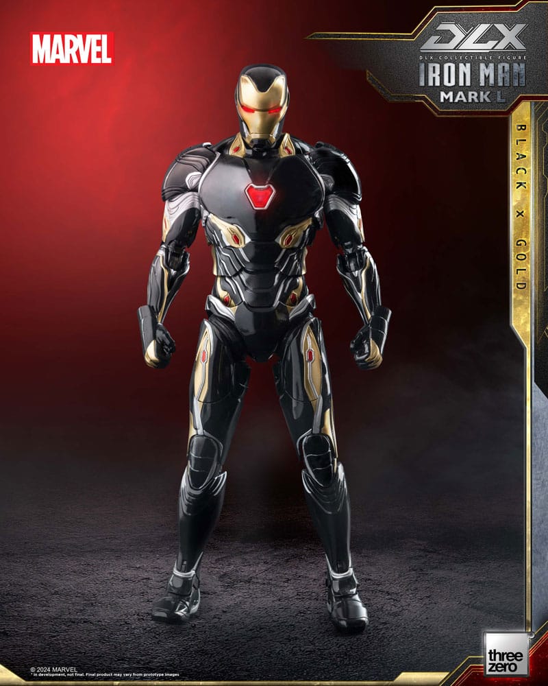 Iron Man Mark 50 Black X Gold Marvel Infinity Saga DLX 1/12 Figurka 17 cm