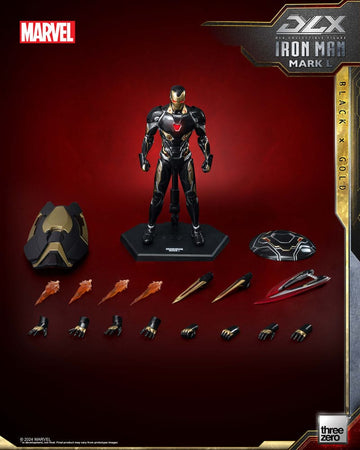 Iron Man Mark 50 Black X Gold Marvel Infinity Saga DLX 1/12 Figurka 17 cm