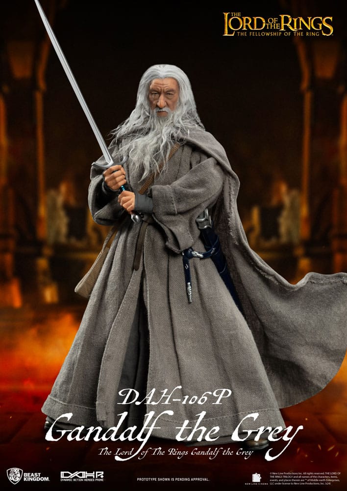 Gandalf the Grey Lord of the Rings Dynamic 8ction Heroes 1/9 Figurka 21 cm