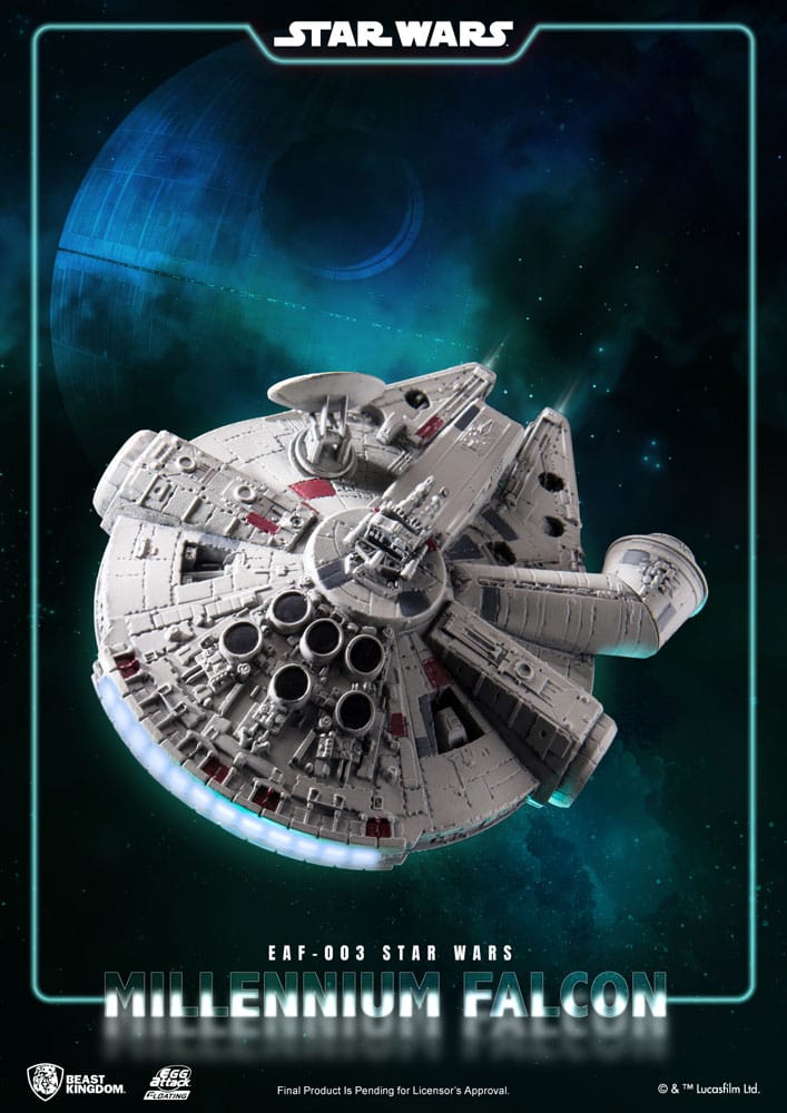 Millennium Falcon Star Wars Egg Attack Floating Model with Light Up Function Figurka 13 cm