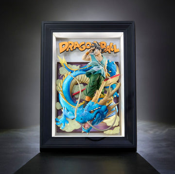 Son Goku & Dragon Tamashii Art 3D Relief Picture Dragon Ball Z 27 cm