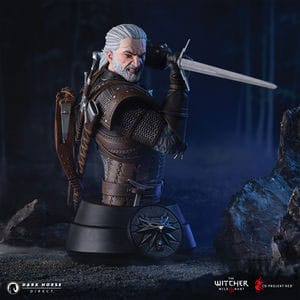 Geralt Witcher 3 Wild Hunt Bust Figurka 15 cm