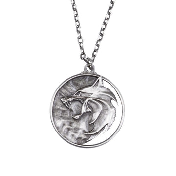 The Witcher Necklace Wolf Medallion 1/1 Replika 10 cm
