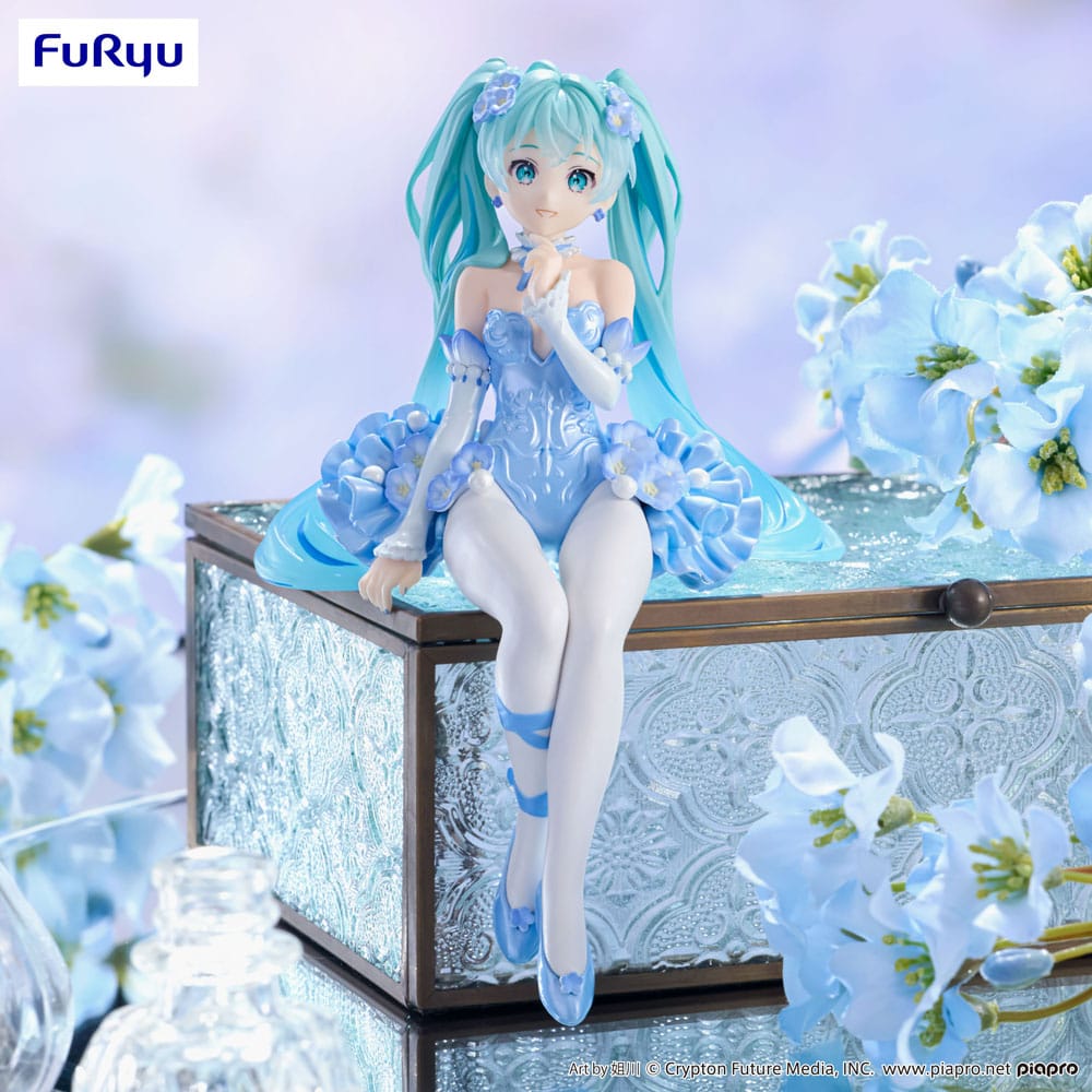 Hatsune Miku Flower Fairy Nemophila Noodle Stopper Figurka 15 cm