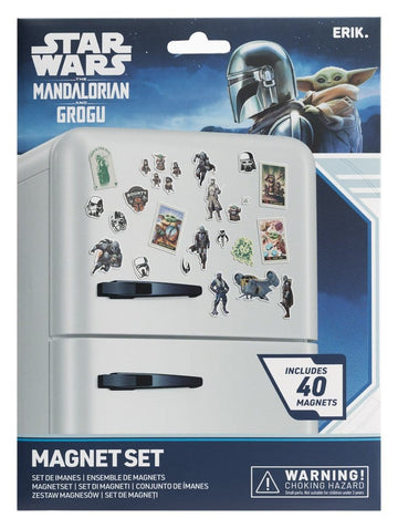 Star Wars  Mandalorian and Grogu Die-Cut Magnets Set (40) Magnesy