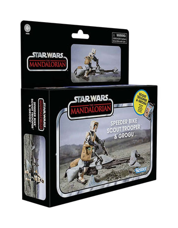 Speeder Bike with Scout Trooper & Grogu Star Wars: The Mandalorian Vintage Collection Figurka 10 cm