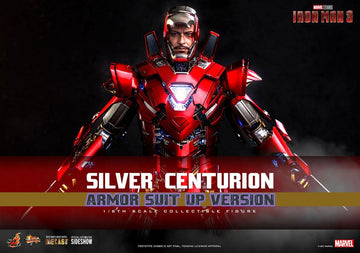 Silver Centurion Armor Suit Up Version Marvel Iron Man 3 Movie 1/6 Figurka 32 cm