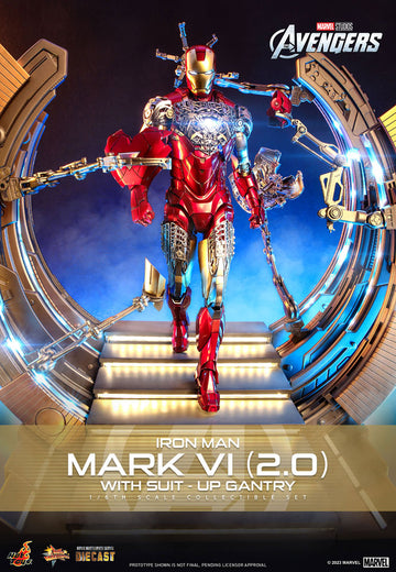 Iron Man Mark VI (2.0) with Suit-Up Gantry Marvel's The Avengers Movie Masterpiece Diecast 1/6 Figurka 32 cm