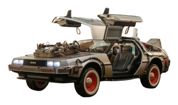 DeLorean Time Machine Back to the Future III Movie Masterpiece Vehicle 1/6 Figurka 72 cm